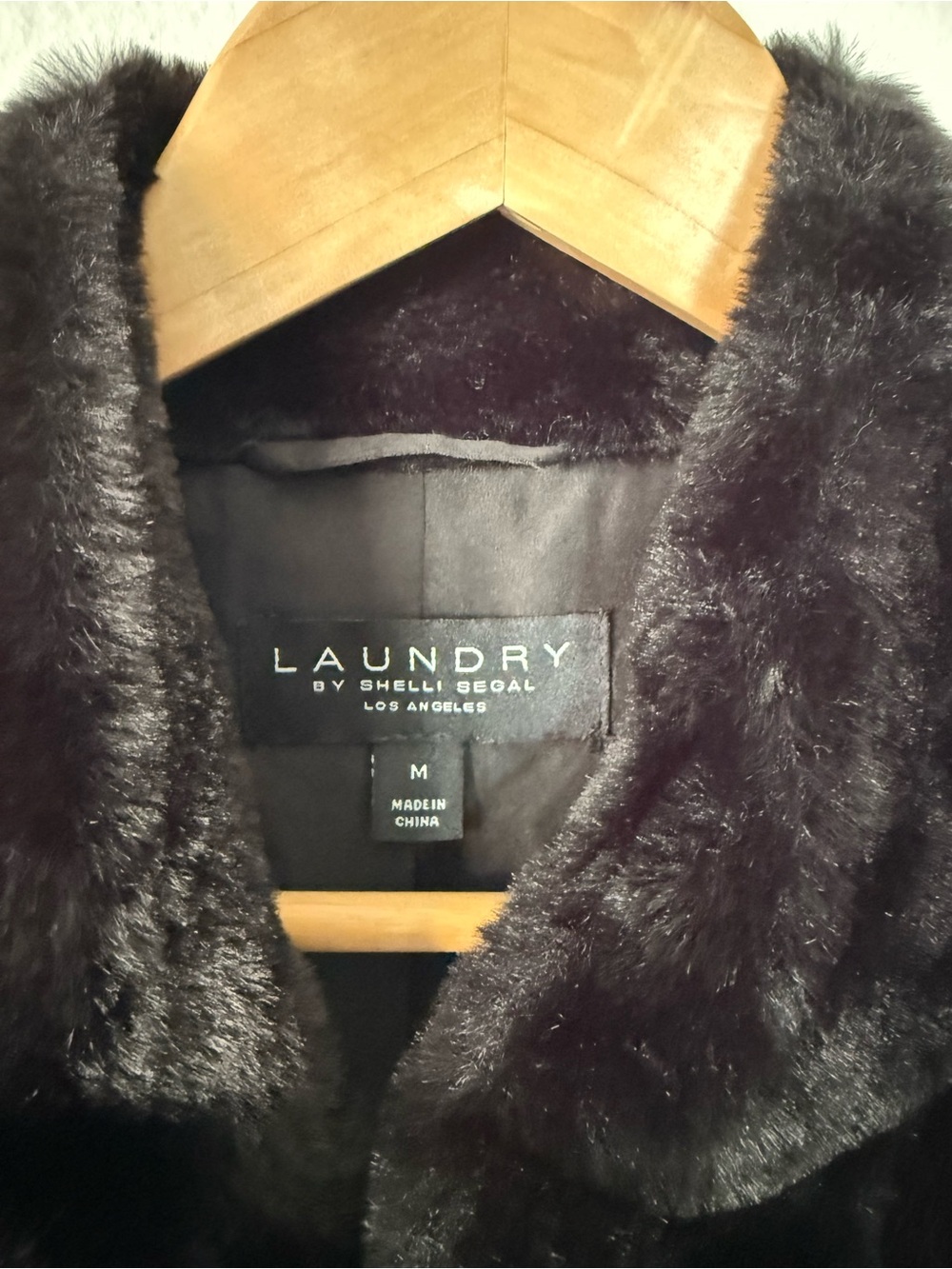 Laundry by Shelli Segal Black Faux Fur Cropped Shrug Bolero Jacket M - Picture 6 of 10